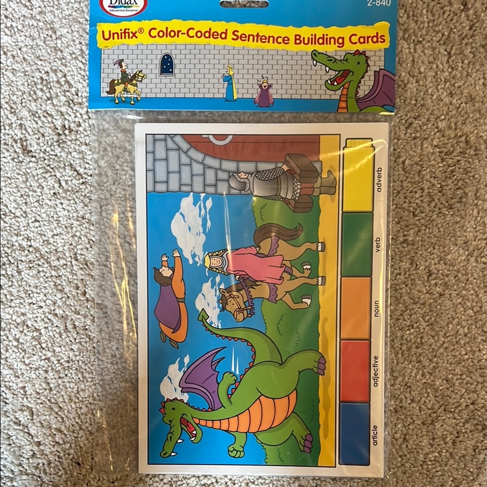 New Didax Unifix Color-Coded Sentence Building Cards